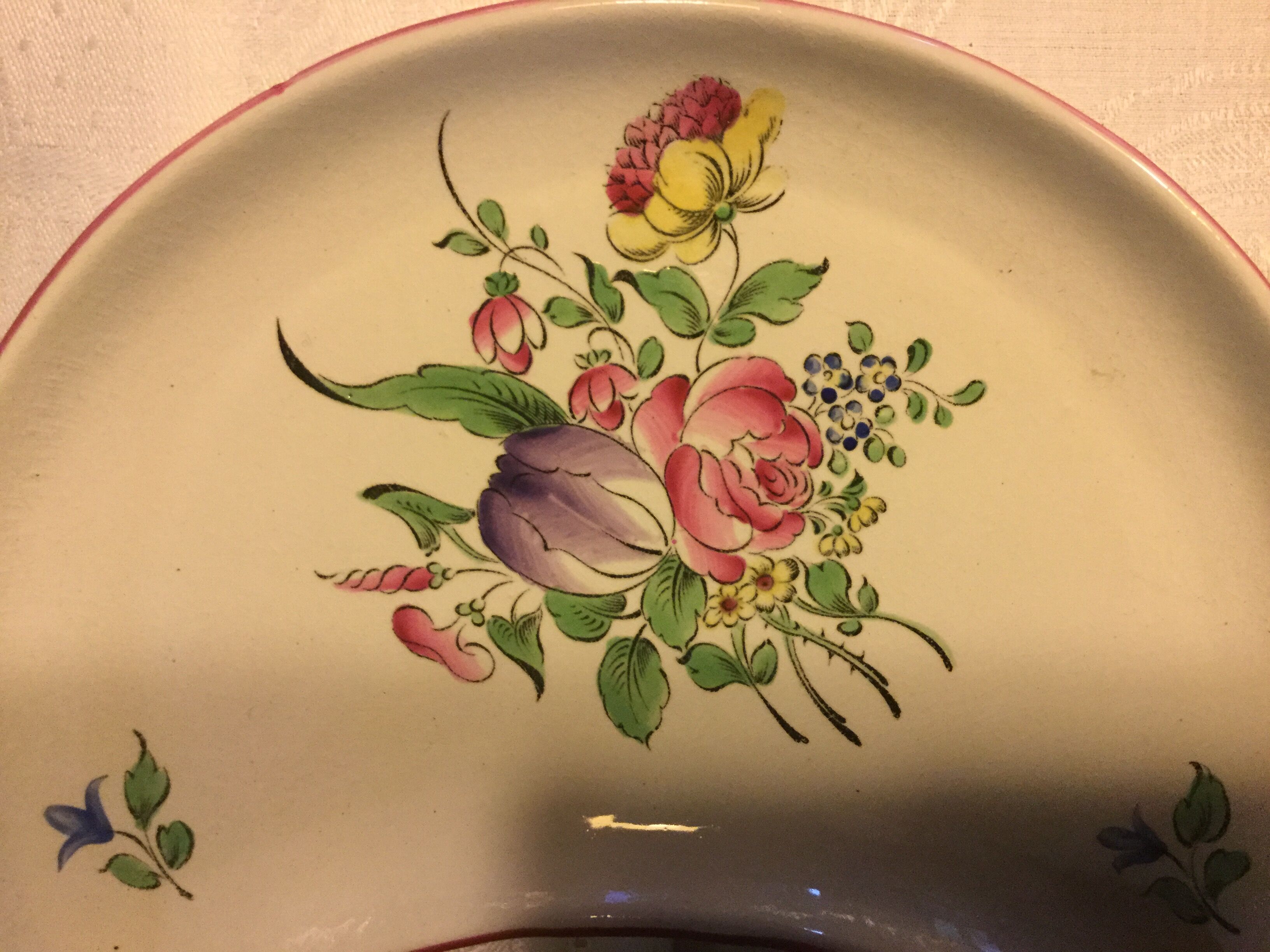 KG Luneville earthenware salad plates