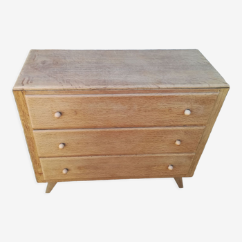 Vintage raw oak chest of drawers