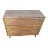 Vintage raw oak chest of drawers