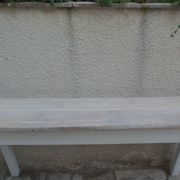 Vintage grey cotton console. This elegant console has been renovated.