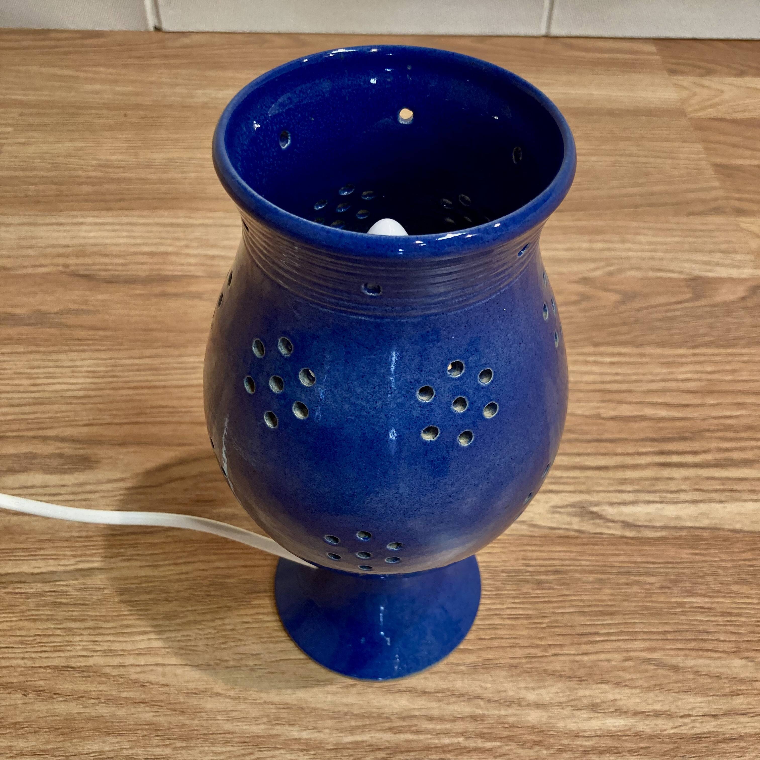 GLAZED CLAY LAMP "SCANDINAVIAN DESIGN".