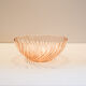 Pink glass salad bowl pink rosaline