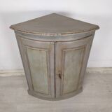 Rustic patinated corner cupboard