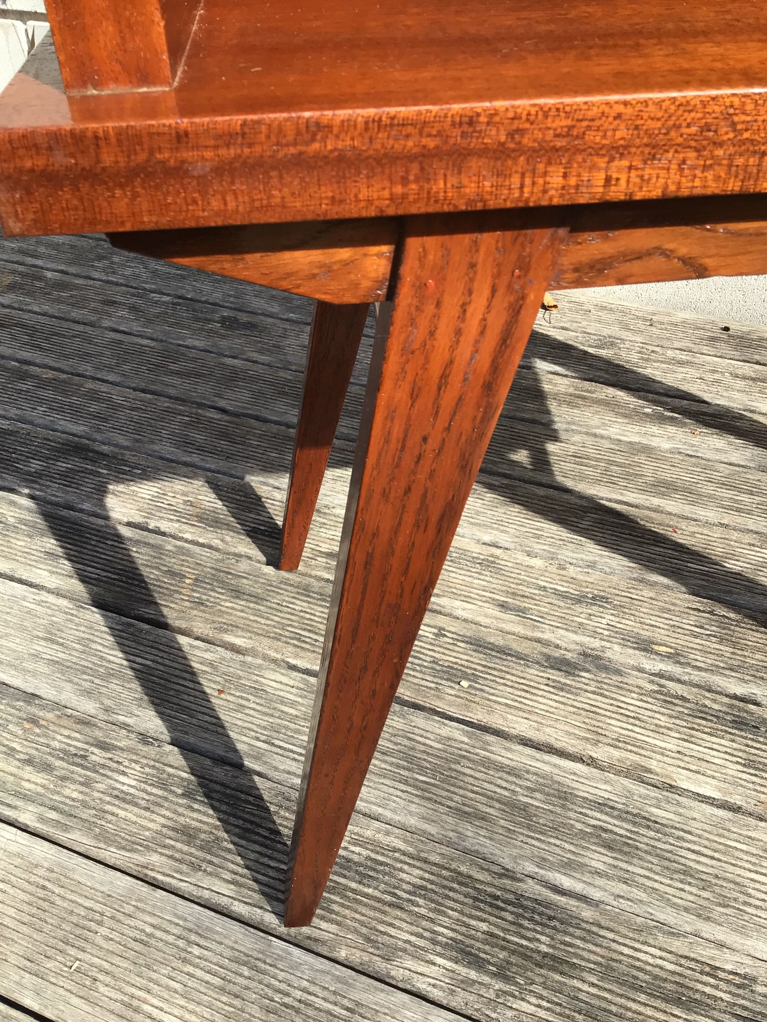 Bedside teak feet compass