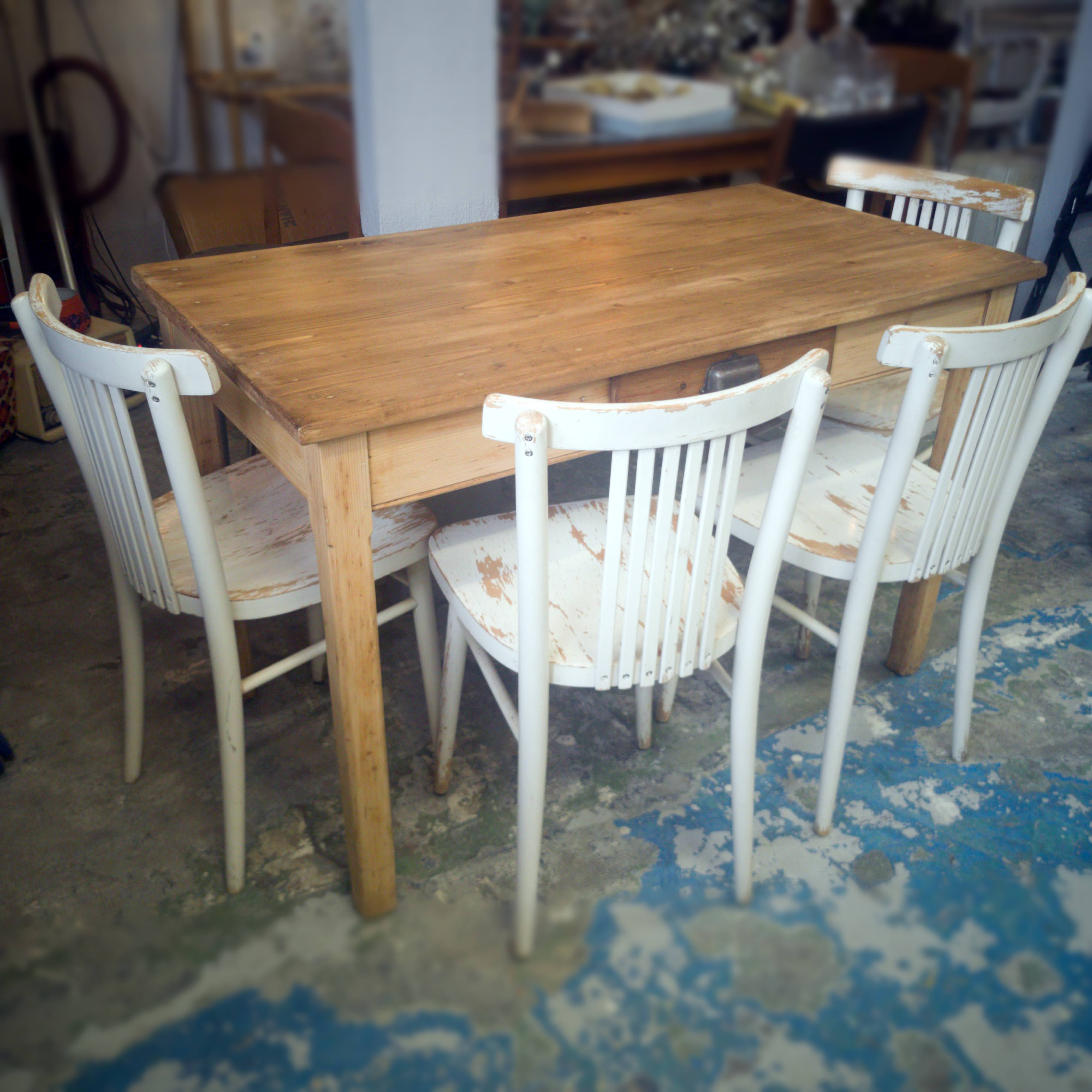 Restored old farm table