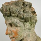 Antique 19th/20th century substantial terracotta Roman Michelangelo David Bust