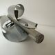 Suspension, brushed aluminum chandelier, Space Age style 1970s