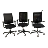 Set of 3 office chairs Sedus model Black dot air