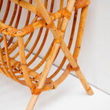 Rattan and caning magazine rack