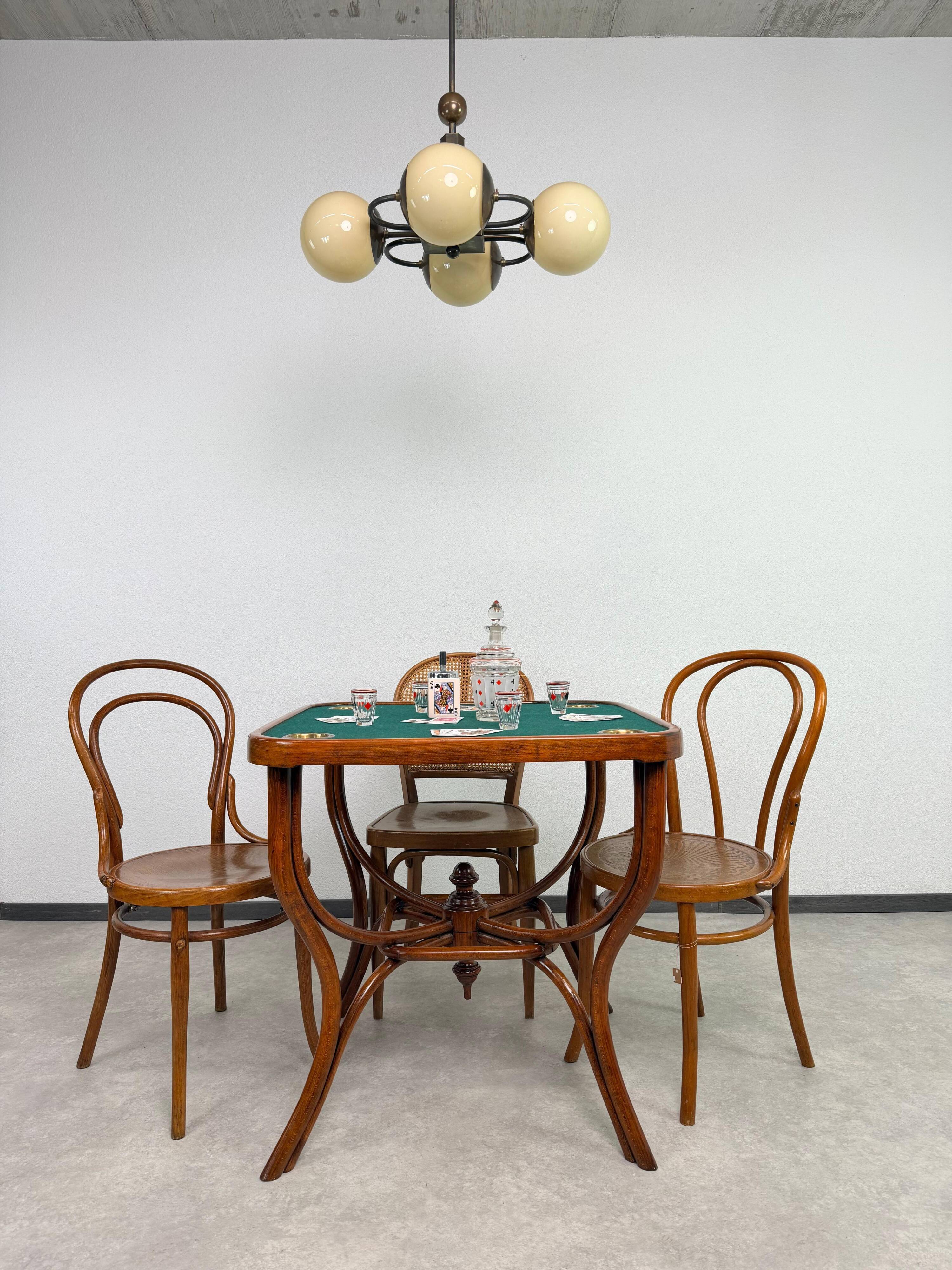 Czechoslovak rondocubist / Geometric Art Deco pendant lamp