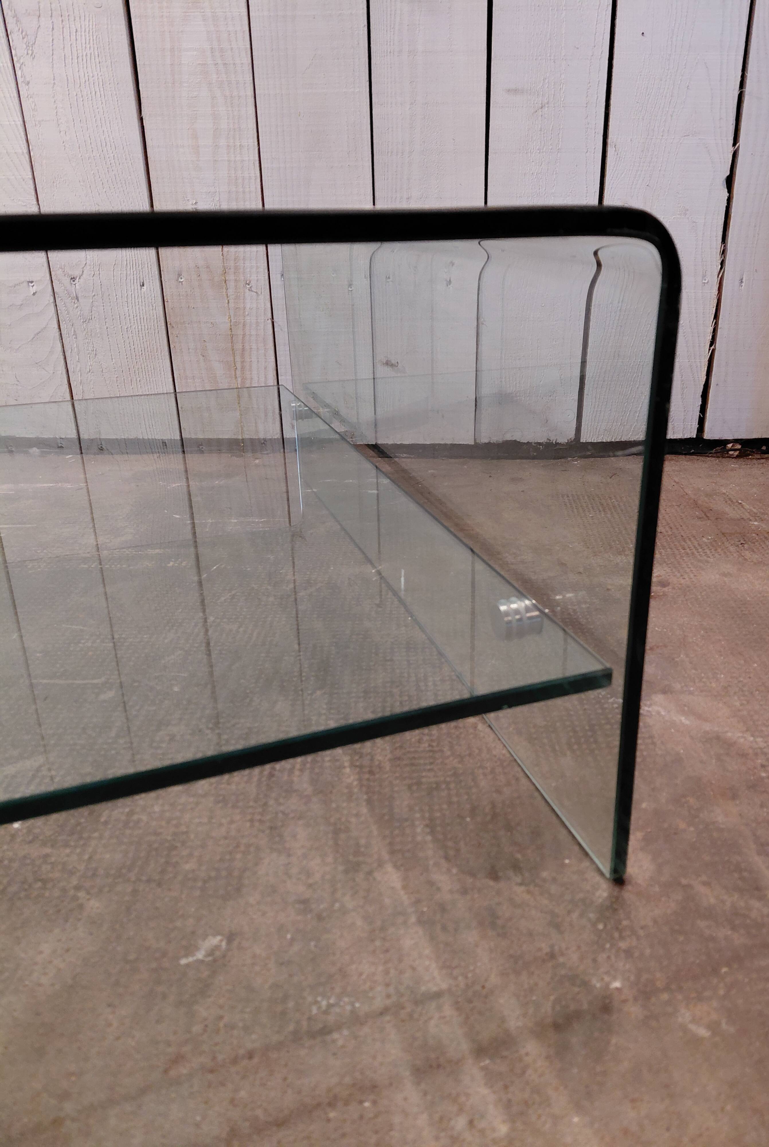 Glass coffee table