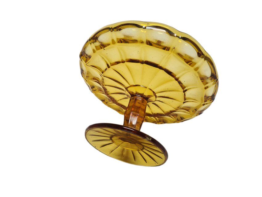 Cake bowl on stand from Ząbkowice Glassworks, 1970s