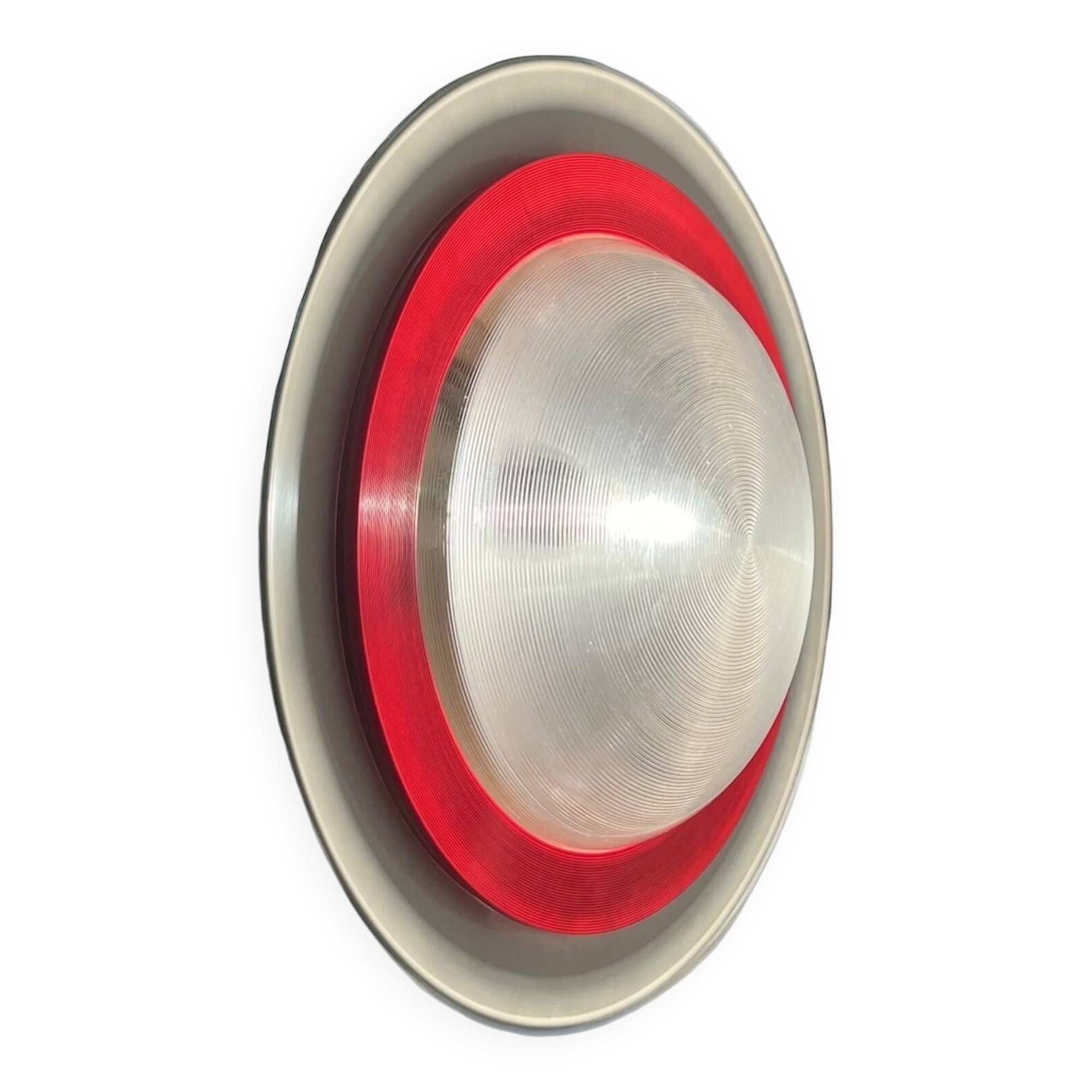 Luci Milano 'Sat 50' Flush Mount Lamp - Futuristic Design New Old Stock 80s