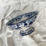 Flora pedestal bowl/salad bowl, Creil and Montereau, late 19th century