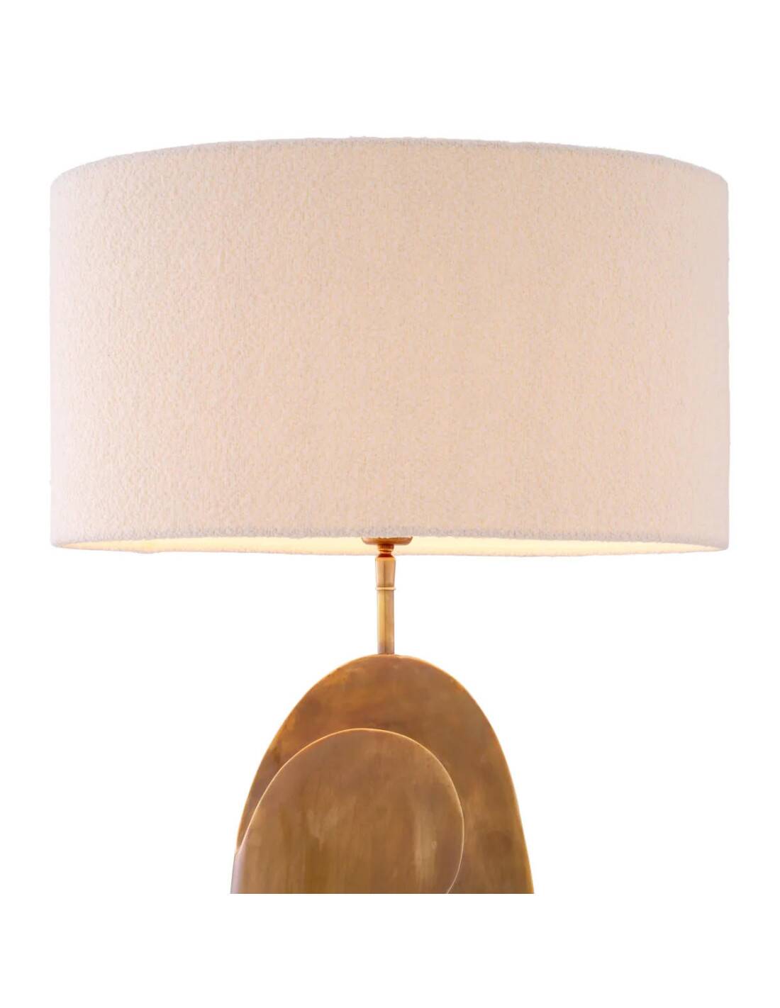 Pair of table lamps in patinated brass and black granite base.
