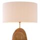 Pair of table lamps in patinated brass and black granite base.