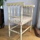 Straw-seated bench, late 19th/early 20th century (formerly a piano bench)