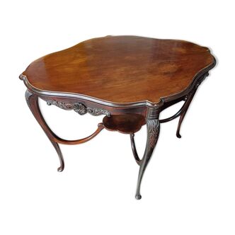 English style flamed mahogany side table