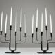 Pair of Six-Candle Candelabras — Gunnar Ander for Ystad-Metall, Sweden, 1960s