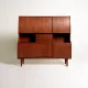 Danish Teak Highboard with Bar Cabinet