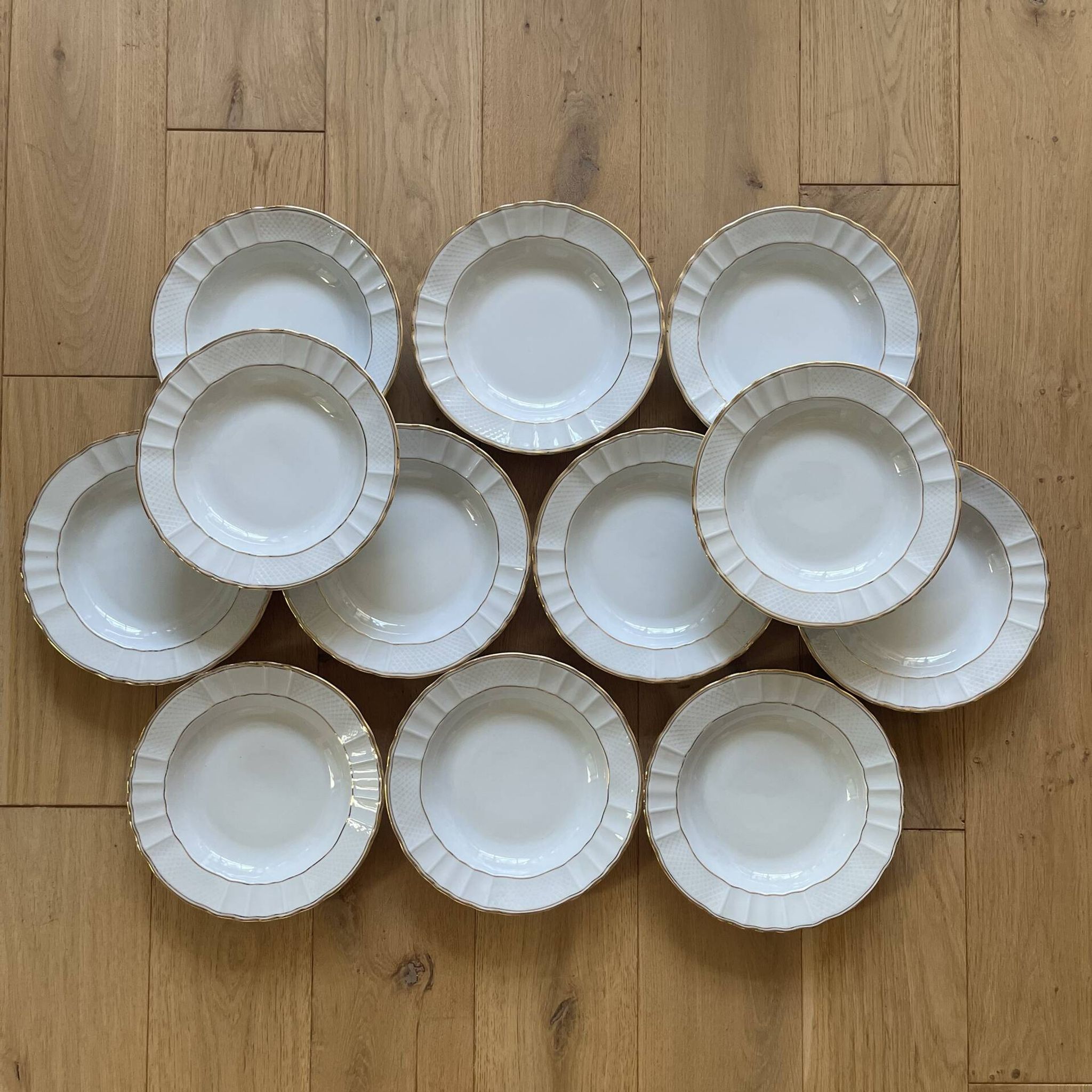 12 deep plates in Limoges porcelain by Bernardaud