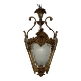 Lanterne ancienne en bronze doré style Louis XVI