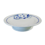 Compotier en faience de St AMAND décor blue flower