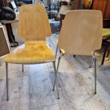 Midi centurion modern Danish Bentwood chairs with chrome legs