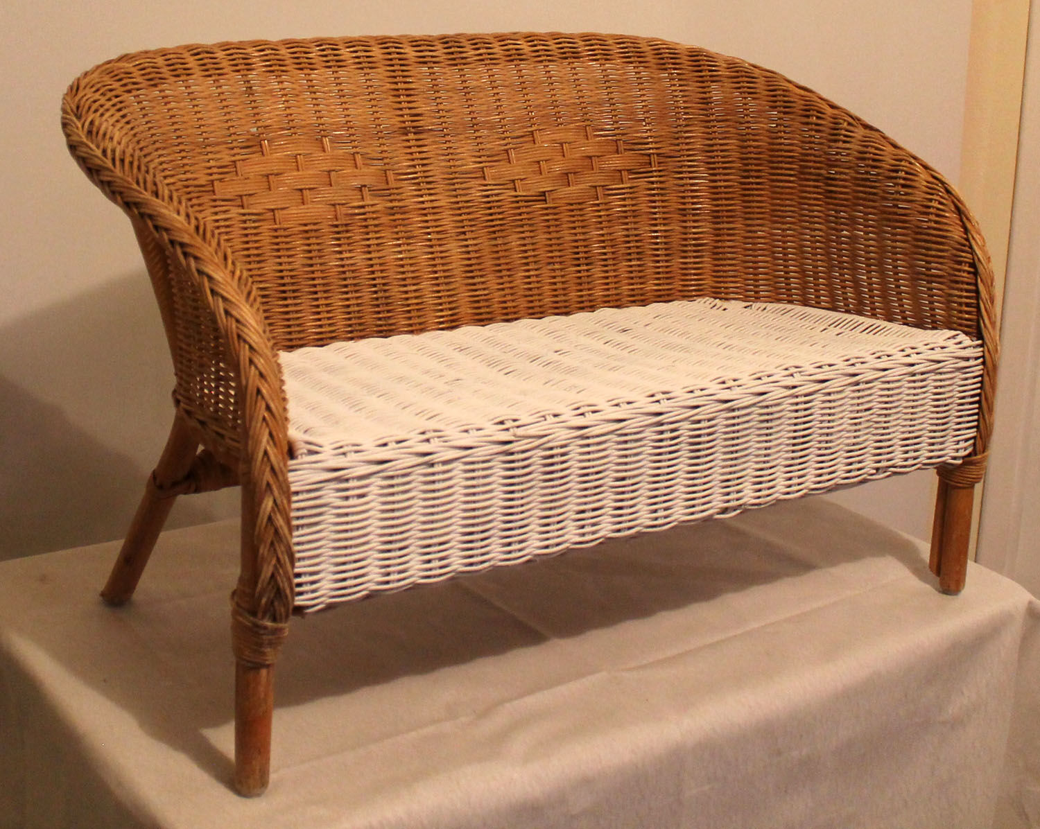 Rattan child's bench