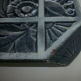 Enameled cast iron trivet. Art Deco