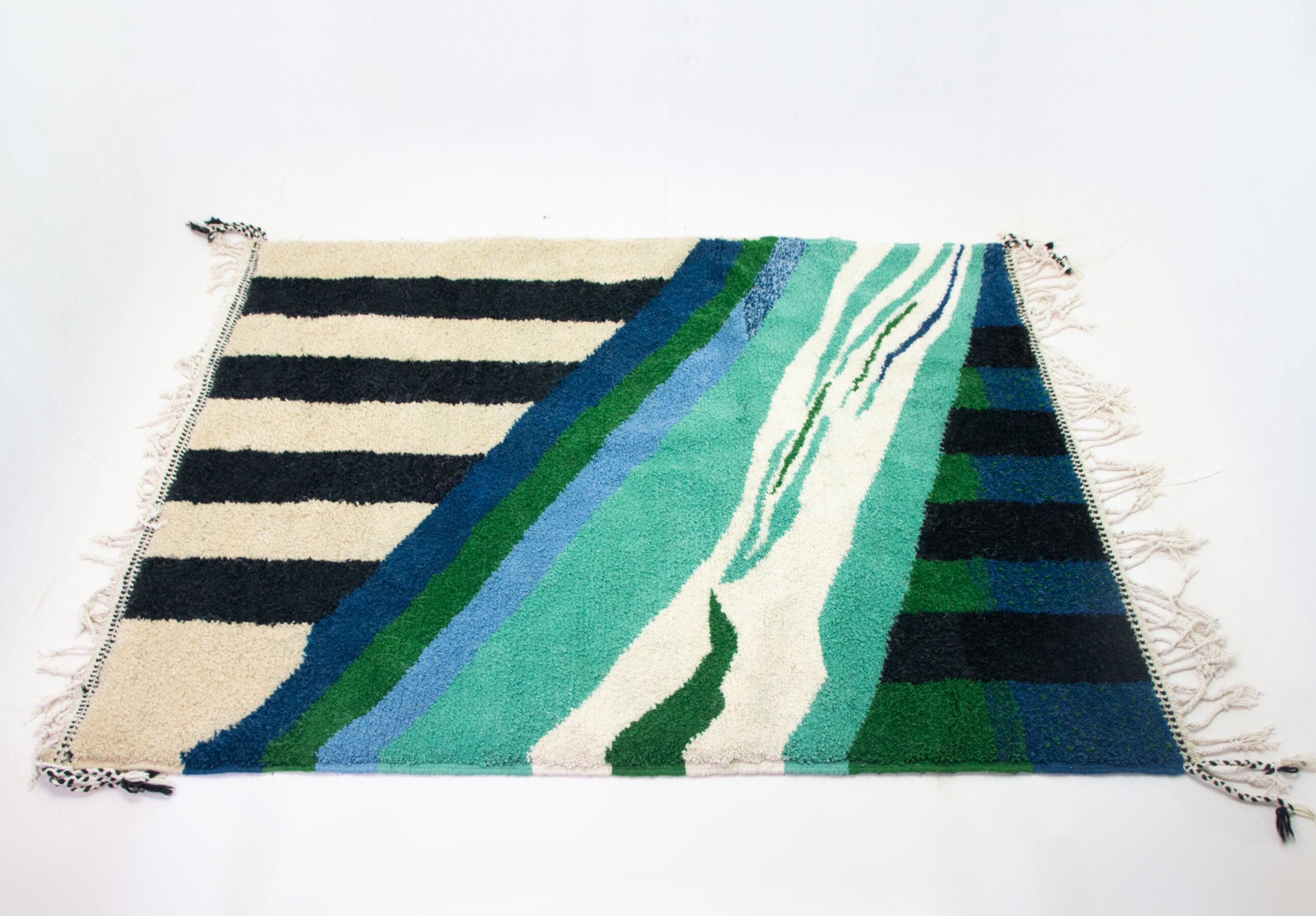 Beni ouarain rug, contemporary wool, moroccan handmade, unique piece signed designer khalil minka