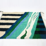 Beni ouarain rug, contemporary wool, moroccan handmade, unique piece signed designer khalil minka