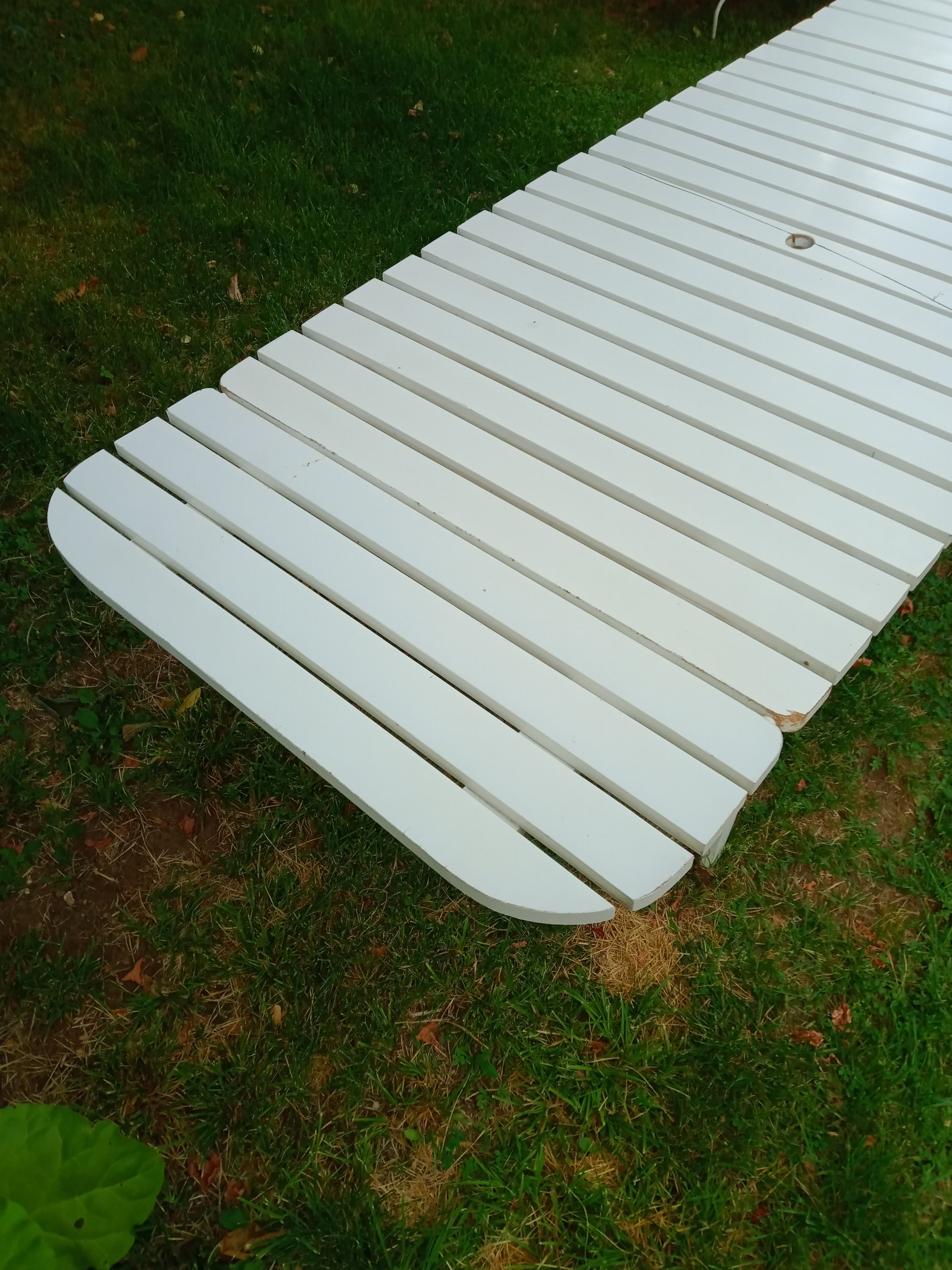 Vintage garden furniture R Gleizes in white painted wood