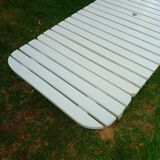 Vintage garden furniture R Gleizes in white painted wood