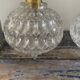 Paire d’appliques vintage en verre ciselé électrifiées à neuf