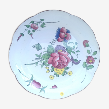 Assiette la rochelle a decor florale