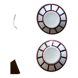 Assiettes amatxi rouge bleu anciennes