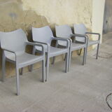 Series of four Siesta brand chairs