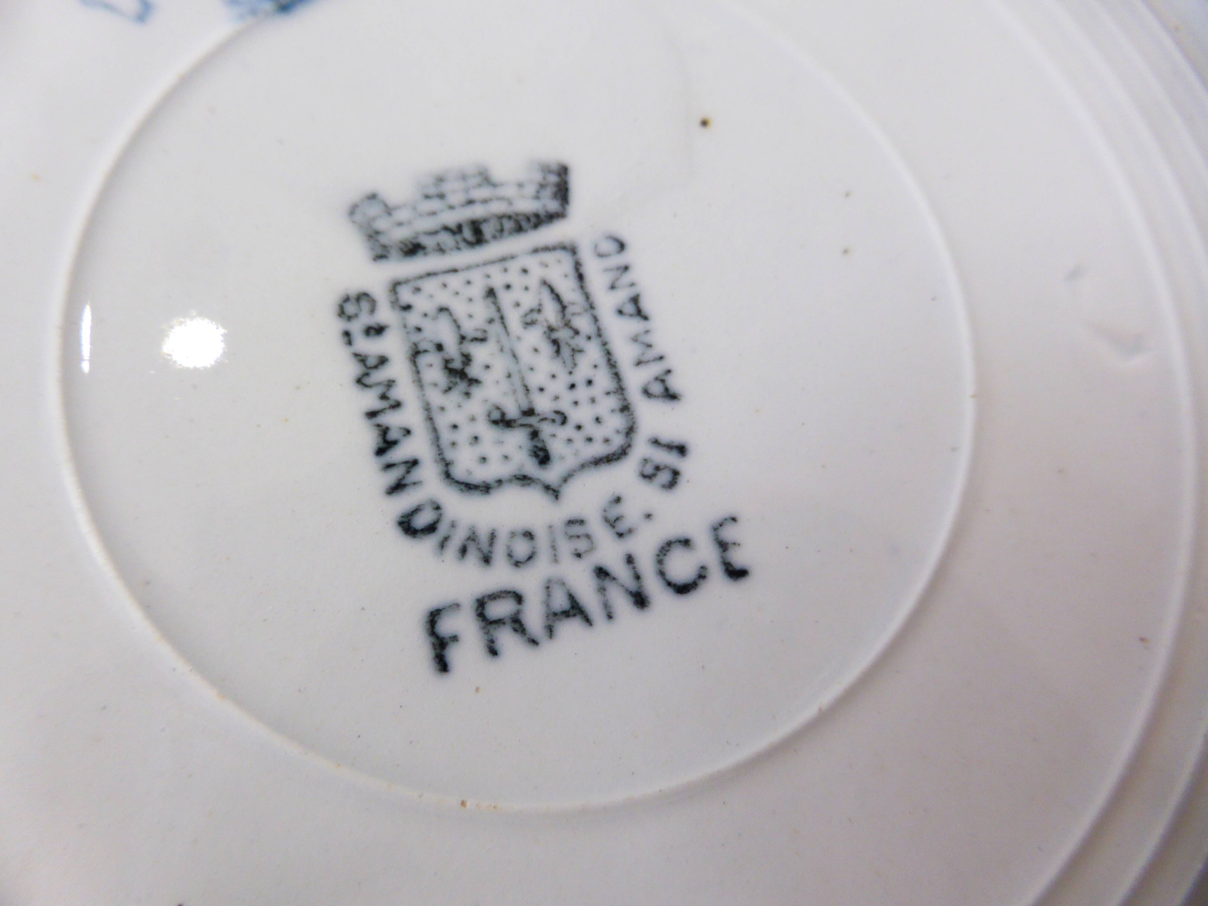 4 vintage deep plates from St Amand 220625