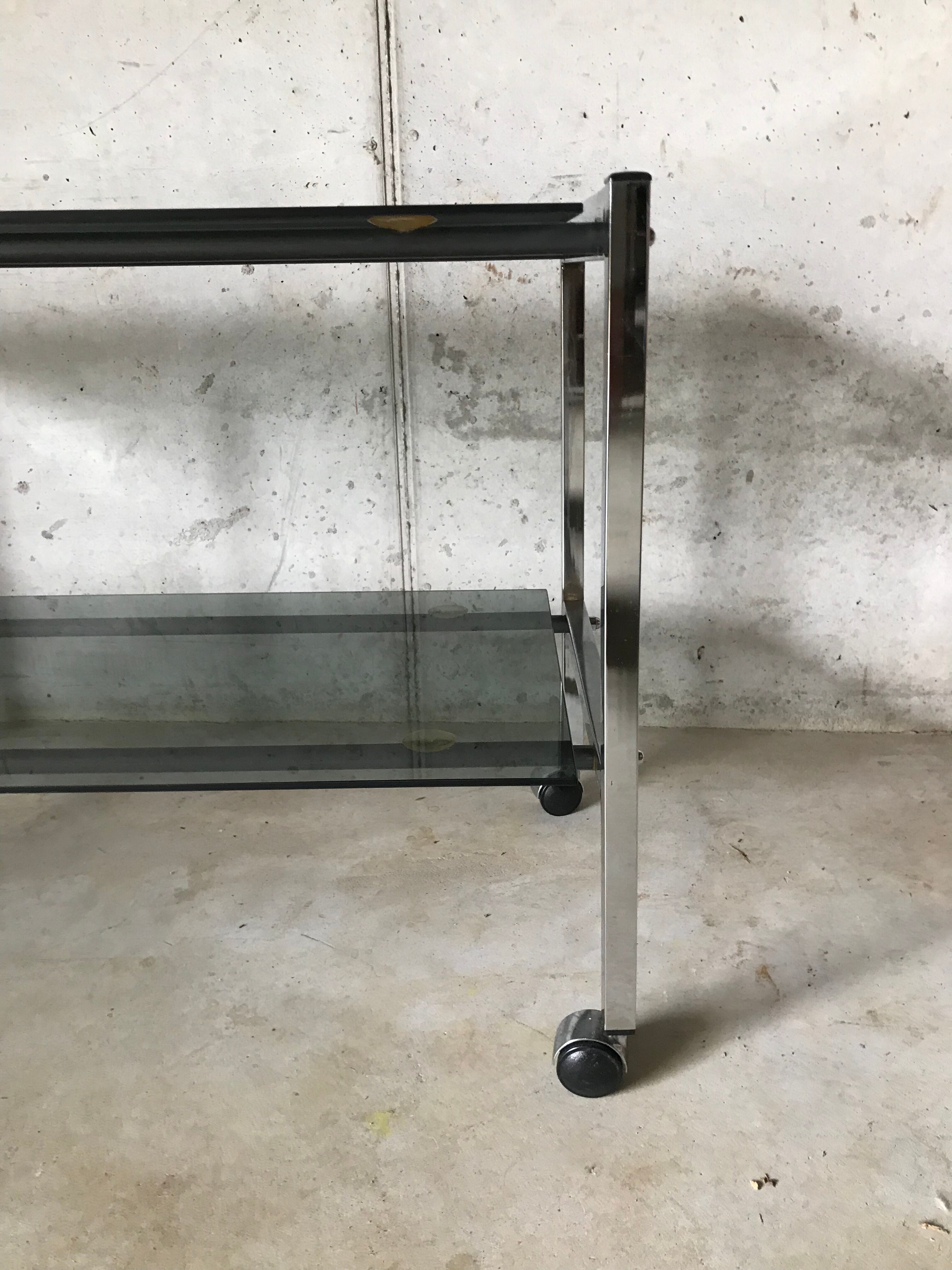 Vintage glass and metal service