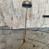 Vintage Golden Metal Stand Ashtray + Magazine Holder France