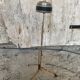 Vintage Golden Metal Stand Ashtray + Magazine Holder France