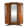 Antique 3-door Art Deco wardrobe in solid wood with mirror