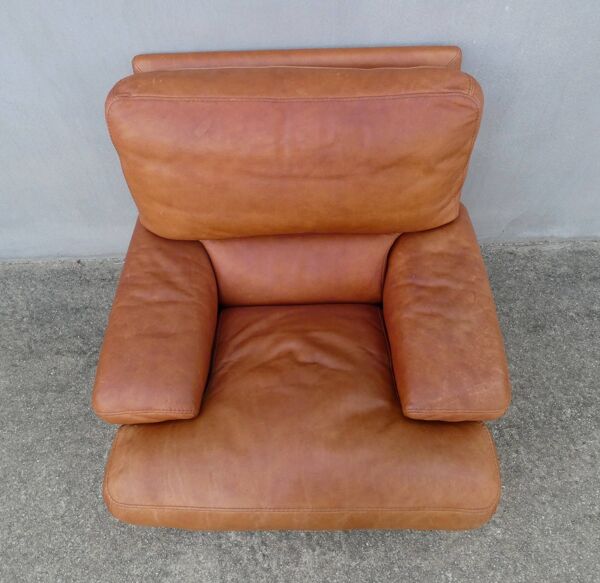Fauteuil cuir DUVIVIER vintage loft
