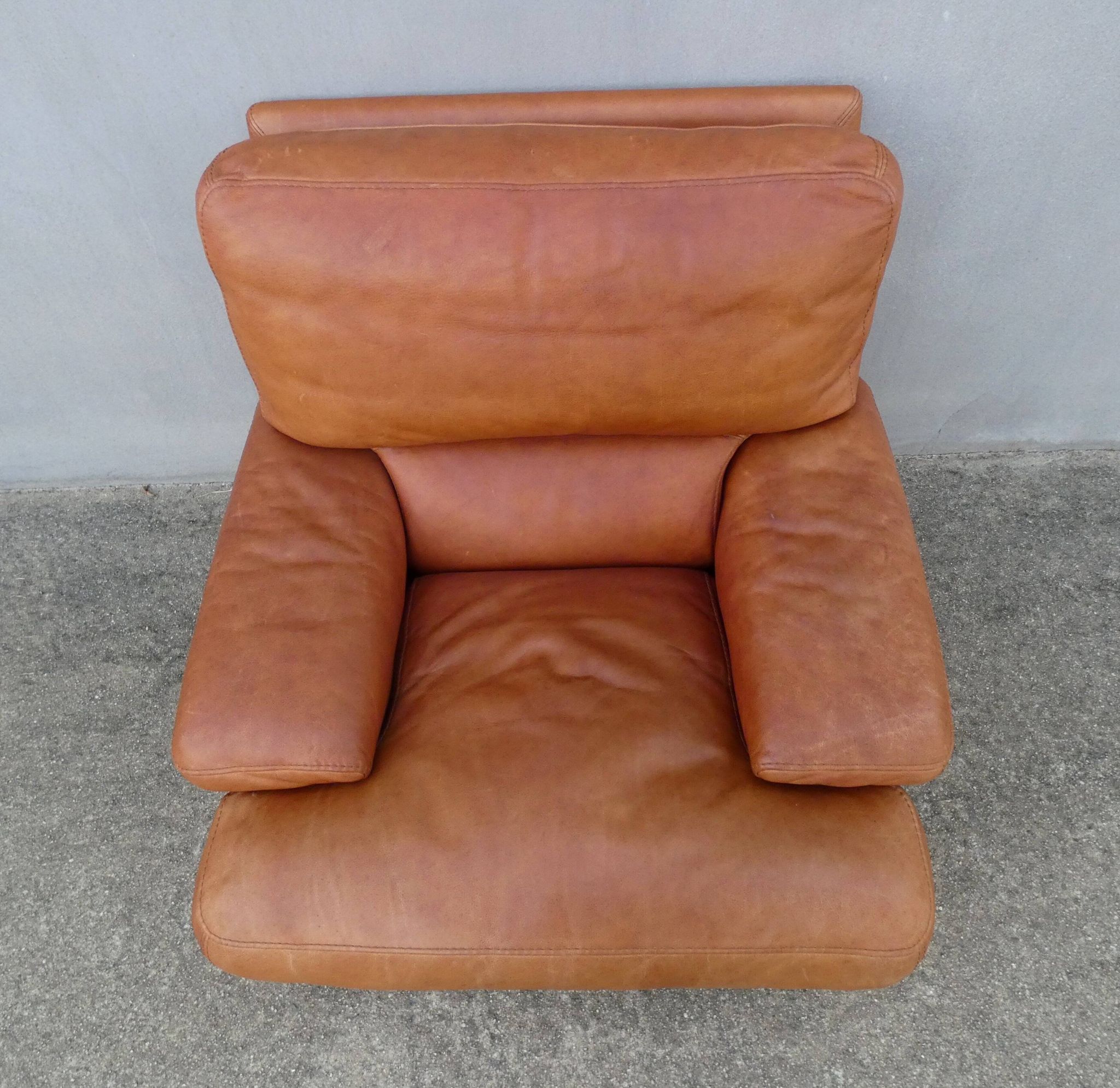 Fauteuil cuir DUVIVIER vintage loft