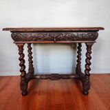 Louis XIII style oak desk table