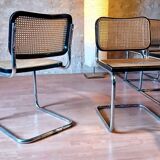 Pair of B32 cesca chairs Marcel Breuer design 87s stamped