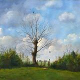 Painting Jean Paul Barre (born in 1954) HST "The end of winter" Landscape of Brière