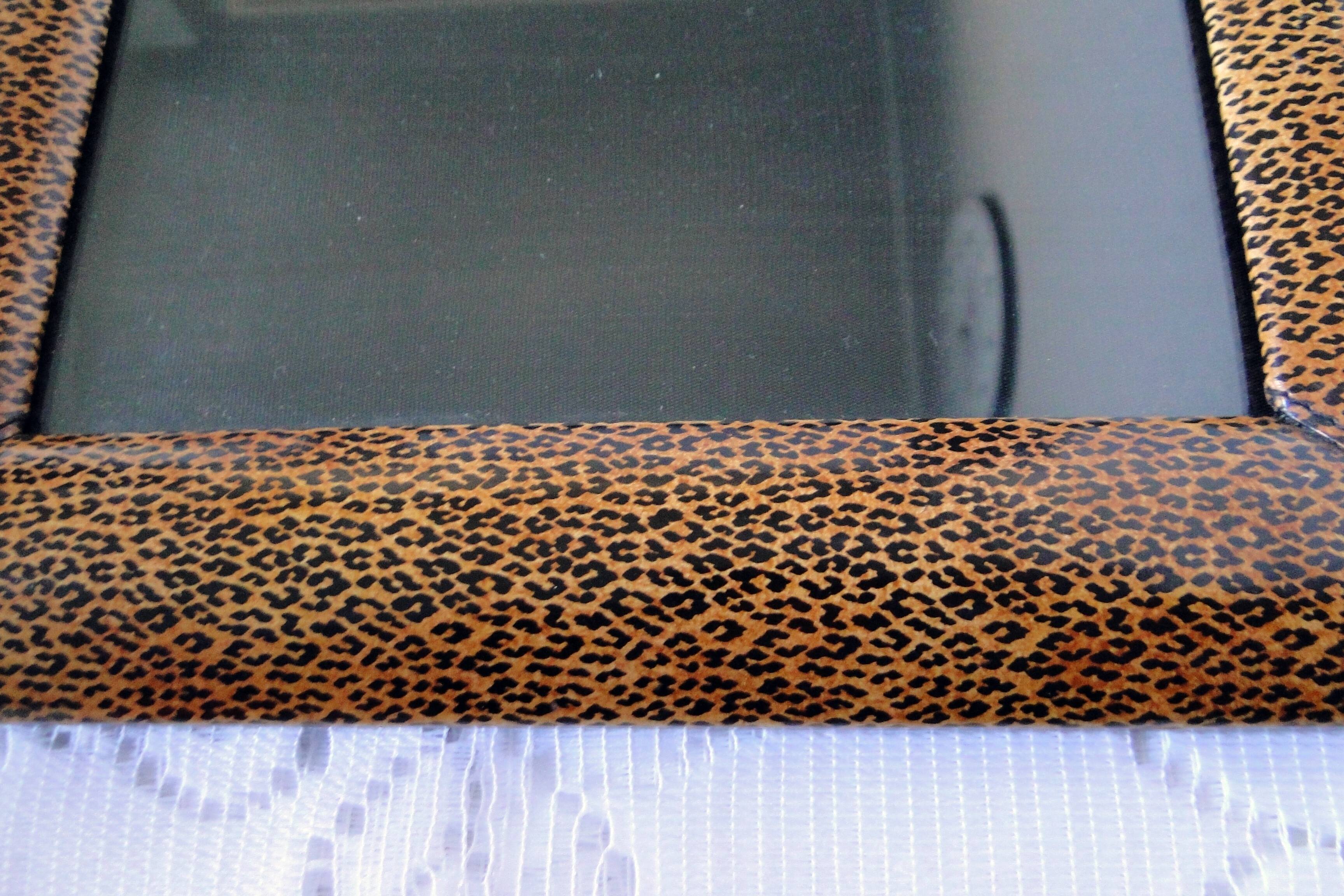 Antique photo holder frame to stand christian dior leopard style print