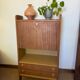 Secrétaire vintage compact placage acajou